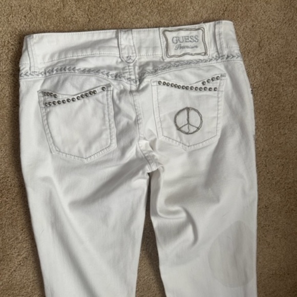 Guess premium daredevil skinny jeans size 27 WHITE - Picture 7 of 14